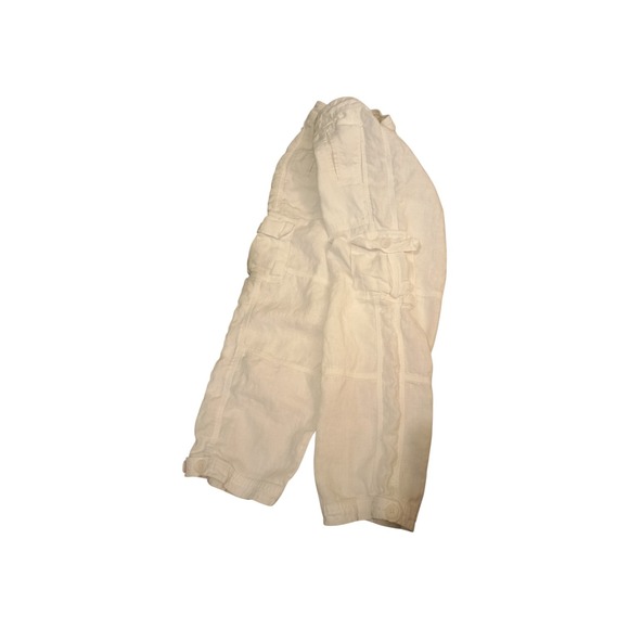 Tommy Bahama Relax Women's Linen Beachy Cargo Drawstring White Capris Size 2 - Picture 5 of 10